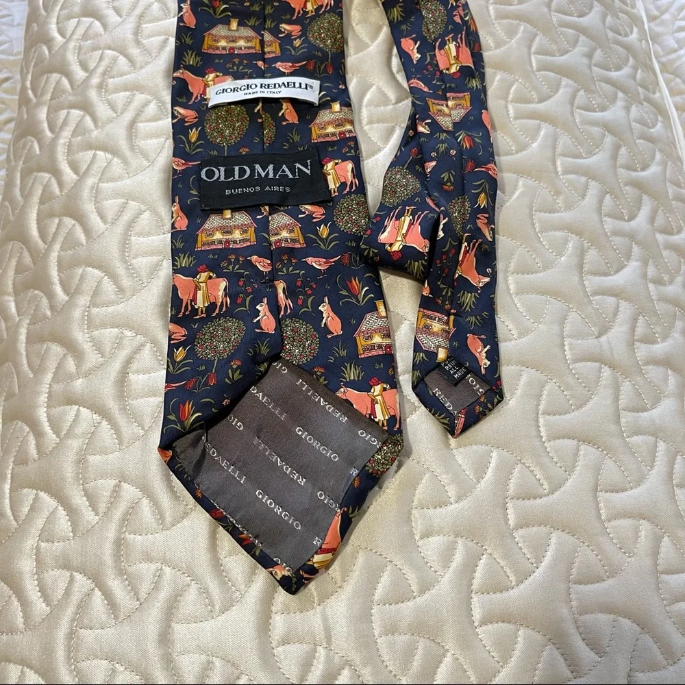 π Lovely Vintage Italian silk tie - Picture 4 of 7